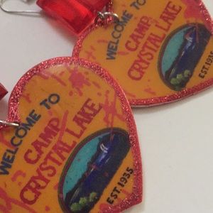 Camp Crystal Lake ❤️ shaped dangle Earrings
